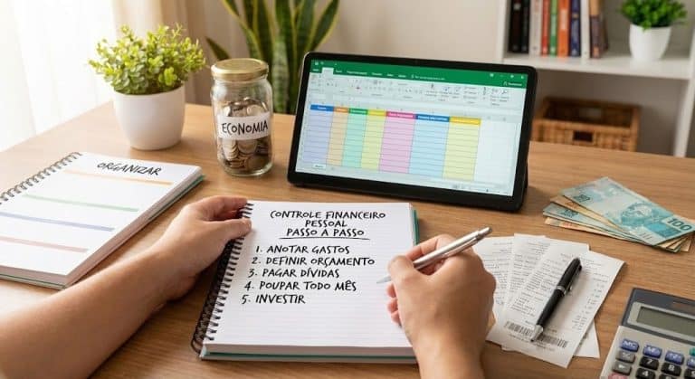 Controle financeiro pessoal passo a passo: aprenda a organizar seu dinheiro de forma prática